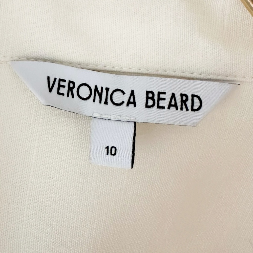 Veronica Beard White Eyelet Button-Down Shirt with Chest Pockets - Picture 3 of 14
